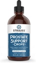 Strauss Naturals Prostate Support Drops - Prostate Health Supplements for Men with Saw Palmetto for Urinary Tract Support, Gluten-Free, Soy-Free och Non-GMO, 7.6 fl oz