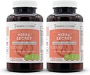 Hirsu Secret 120 kapslar (2 pcs.), 1000 mg, Saw Palmetto, Black Cohosh, Vitex, Spearmint, Lavender, Green Tea. Oönskade ansikte och kroppshår (2x120 kapslar)