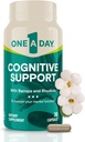 En dag kognitivt komplement - Brain Supplement för att stödja kognitiv prestanda för män och kvinnor med Bacopa. Även Rhodiola, & Holy Basil, 30 kapslar (Packaging May Vary)