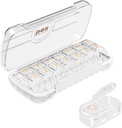 HBlife Weekly Pill Organizer och Dispenser 2 gånger per dag, daglig AM och PM Travel Pill Box Container 7 dagar för vitaminer, medicinering, kosttillskott och fiskolja, Dustproof Medicine Divider Case (Clear)