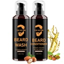 Beard Wash & Conditioner för Män - Soften & Hydrate med Argan & Jojoba Oil - Kontrollerar Dandruff & Itching för en färsk, Smooth & Tangle-Free Beard - 2-Pack (4oz Varje)