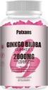1 Pack 2000mg Ginkgo Biloba Gummies - Ginkgo Biloba Supplements for Brain Health Support, Förbättra humör och fokus, energi, vuxen, jordgubbsmak, 60 Count