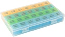 Månatlig Pill Organizer 1 gång om dagen med DustProof Case, Extra stora 4 veckor Pill Box En gång om dagen, 28 dagar Pill Container 1 per dag, Weekly Vitamin Case, Daily Medicine Organizer för fiskolja