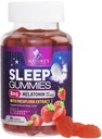 Sleep Gummies - 8mg Melatonin Per Serving - With Passiflora Extract for Restful Sleep - Fast Acting Melatonin Sleep Gummy Supplement for Adults, Vegan, Non-GMO, Tasty Strawberry Flavor - 60 Gummies