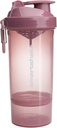Smartshake O2GO ONE Plastic Protein Shaker Bottle 800 ml | 27 oz - Leakproof Screw-on Lid - BPA Free - Unisex - Deep Rose