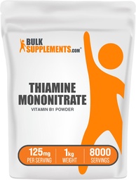 BulkSupplements.com Thiamine Mononitrate Powder - Vitamin B1 Powder, Thiamine B1 Supplement - B1 Vitaminer, Gluten Free, 125mg per Servering, 5kg (11 lbs) (Pack of 5)