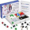 Old Nobby Chemistry Model Kit - 115 Piece Molecular Model Set innehåller Atoms, Bonds, Instructional Guide - STEM Science Tool för studenter, organisk kemi, molekylärt lärande - Färgglada modeller