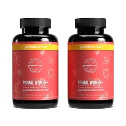 Primal Harvest Multivitamin för kvinnor vitamin A, vitamin C, vitamin D och E, vitamin B12, B6, Biotin, Zink Supplements, 60 kapslar (Womens 2 Pack)