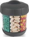 Mossime Extra Large Pill Organizer med TPU Soft Lid, Easy Open Pill Dispenser Medicine Organizer, One Month Travel Vitamin Supplement Pill Box, 7 Compartments Medication Pill Case Container