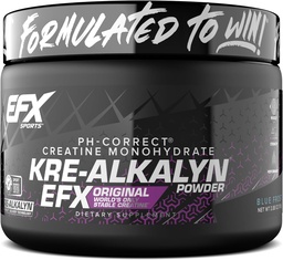 EFX Sports Kre-Alkalyn EFX Powder | pH Correct Creatine Monohydrate Powder Supplement | Styrka, muskeltillväxt och prestanda | 55 portioner (Blue Frost)