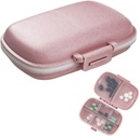 1Pack Travel Pill Organizer, 8 Compartments Portable Pill Case, Small Pill Box för Pocket Purse Portable Medicine Vitamin Container Pink