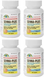 GeriCare Senna Plus Natural Vegetable Laxative med Stool Softener, Docusate Sodium 50mg, Sennosides 8.6mg 100 Count (Pack of 4)