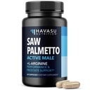 Såg Palmetto 500mg och L-arginin 500 mg - Prostata Hälsa och kväveoxidtillskott för män - 60 greve - Urinärt funktionsstöd och uthållighet för aktiva män - Vegan, icke-GMO, 1 månads leverans