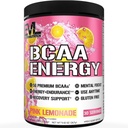 EVL BCAAs Amino Acids Powder - BCAA Energy Pre Workout Powder för muskelåtervinning Lean Growth and Endurance - Rehydrating Post Workout Recovery Drink med naturligt koffein - Rosa Lemonade