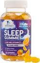 Melatonin Sleep Gummies - Melatonin 6mg Per Servering - Sugar-Free Melatonin Gummy för vuxna - Extra Styrka sovande Gummy Supplement - Stöder Restful Sleep - Tasty Orange smak - 120 Gummies