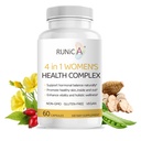 4-i-1 Women's Hormonal Balance Complex Supplement | Rosehip, Pueraria & Evening Primrose med Soy Isoflavones | Menstruationscykel, klimakteriet, energinivå och hälsosam hudstöd