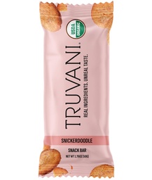 Truvani Plant Based Snack Bars | Snickerdoodle 1 Pack | 5g Protein | USDA Organic and Vegan | Den enda baren | Dairy, Soy och Gluten Free | Individuellt inslagna