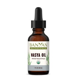 Banyan Botanicals Nasya Oil - Organic Herbal Nasal Drops for Clear Breathing - Ayurvedic Nasal Cleaner och Nose Moisturizer * - En Fluid Ounce - Certified Organic, Non GMO, Chemical Free