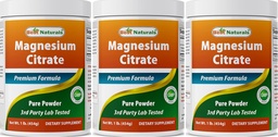 Bästa Naturals Magnesium Citrate Powder 1 pund (1 LB (Pack of 3)