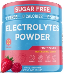 Keto Vitals Keto Electrolytes Powder | Keto-Friendly Electrolytes med kalium, magnesium, natrium, kalcium | Electrolytes Sugar Free | Supplement Energy Drink Mix | Zero Calories, Zero Carbs