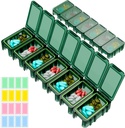 Restree Weekly Pill Organizer, 7 fack Portable Pill Box One Time a Day, Moisture-Proof Travel Pill Case, Pill Storage Box för vitamin, medicin, fiskolja / tillägg (Grönt)