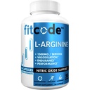 fitcode Pure Extra Strength L-Arginine HCl 1500mg, Nitric Oxide Supplement för Vascularity, Pumps, Endurance, Performance, Muscle Growth, Energy, Powerful N.O. Muscle Pump Capsules (50 portioner)