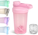 D.Y.A 16oz Shaker Bottle,Leak Proof Sport Shaker Cups för Protein Shakes, Shaker Bottle för Pre Workout och Travel To Go,BPA Free & Easy Clean Protein Shaker Bottle, Rosa