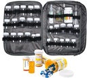 Medicine Bag Pill Bottle Organizer Travel Case för Män Kvinnor Medication Storage Organisation Prescription Med Manager Vattenflaska Vitamin Drug Carrying Case XL Large Locked Lockable Pretty Potable