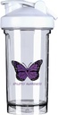 Epilepsi Medvetenhet 18 Ounce Shaker Bottle Drink Mixer Leak-proof Pre Workout Protein Shakes Meal Replacement Shakes Bottles 500ML/18 Oz Vit vit