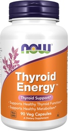 NOW Foods Supplements, Thyroid EnergyTM, Iodine och Tyrosine plus Selenium, Zink och Copper, 90 Veg Capsules