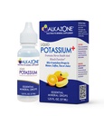 ALKAZONE Liquid Potassium+ | Liquid Supplements Have Faster Absorption Rate | Concentrated | Easiest Way to take Potassium | Tasteless Flavorless | 1.25 Oz, Clear, Pack of 1