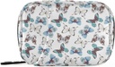 Naanle Blue Butterfly 7 Day Pill Case Travel Organizer med Zipper Bag - Portable Weekly Case - Compact Size för vitamin Supplement Holder