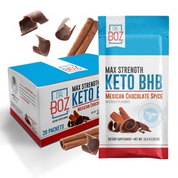 Dr Boz - Keto BHB Powder - Mexican Chocolate Spice, 20 portioner - Ketones Drink - Energy & Reduced Cravings - Max Strength Dietary Supplement - Kvalitetstestad i USA - 10.9oz (310g)