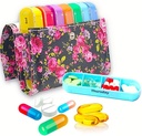 Veckovis (7-dagars) Pill Organizer - 4 gånger per dag Pill Dispensers och Organizer- Portable Large Capacity Pillbox för fiskoljor, vitaminer, tillägg