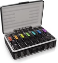 Weekly Pill Organizer - Large Capacity Container for Daily Medication - Non-Spill Holder för tabletter, kapslar, Softgels - Travel Friendly 7 Day