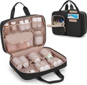 Damero Medicine Organizer, Pill Bottles Storage Travel Bag för receptbelagd medicin, medicinska leveranser, svart