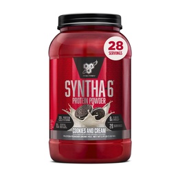BSN SYNTHA-6 Whey Protein Powder, Micellar Casein, Milk Protein Isolate Powder, Cookies och Cream, 28 portioner (Package May Vary)