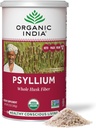 ORGANIC INDIA Psyllium Herbal Powder - Whole Husk Fiber, Vegan, Gluten-Free, USDA Certified Organic, Non-GMO, Soluble & Insoluble Fiber Source - 12 Oz Canister (Pack of 1)