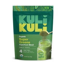 Kuli Kuli Green Power [6 oz] - Super Greens Powder - Nutrient Dense Moringa, Wheatgrass, Broccoli & Barley Grass Blend - 100% Plant Based Organic Superfood Posder Sourced från fjärrgårdar