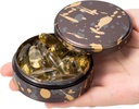 Pill Case for Purse & Pocket - Metal Daily Pill Box for Travel, Portable Waterproof Pill Organizer Single Medicine Container Holder för vitaminer, fiskolja, tillägg