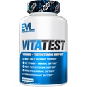 Evlution Nutrition VitaTest - Vitaminer + Testosteron Support - Key Vitamin + Mineral Support - Mäns dagliga näringsämne och testosteronstöd - Ben, ögon och immunstöd - 45 portioner - 90 tabletter
