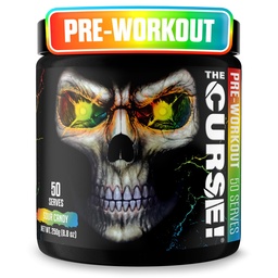 JNX SPORTS Förbannelsen! Pre Workout Powder för män och kvinnor, koffein, Beta-Alanine, Kreatin, L-Citrulline, 50 portioner, Sour Candy smak - öka energi, styrka och fokus