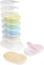 EZY DOSE Weekly (7-Day) AM / PM Pill Organizer Tower, Stackable Medication Dispenser, Portable Travel Pill Box med Morning & Evening Compartments, Easy-to-Use Daily Vitamin Storage Case, Rainbow