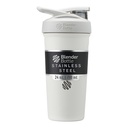 BlenderBottle Strada Shaker Cup isolerad rostfritt stål vattenflaska med Wire Whisk, 24-unce, vit