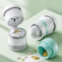 Pill Cutter - Pill Splitter med rostfritt stål Blade för skärning av små piller eller stora piller i en tredjedel, Pill Cutter 1/3, lämplig för skärning av vitaminer, tabletter (1-3 Grå)