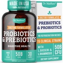 Prebiotika och probiotika: Lactobacillus Gasseri, Lactobacillus Rhamnosus, Plantarum, Casei, Bifidobacterium longum, lactis, infantis. Probiotisk prebiotikum, pre och probiotika för Digestive Health.