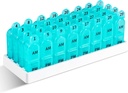 Daviky Monthly Pill Organizer 2 gånger om dagen, 30 Day Pill Box AM PM med separat behållare, en månadsmedicin fall två gånger om dagen för att hålla vitaminer, kosttillskott och medicinering (Cyan)