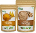 ORGANIC ZING Shatavari- 454g och gurkmeja pulver- 227g