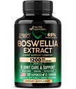 Boswellia 1200mg - Boswellia Extract | Gurkmeja | Hyaluronsyra | MSM | Samma - Gemensam hälsa och komfort - Boswellia Serrata | 65% Boswellsyra - för män och kvinnor - Made in USA - 120 kapslar