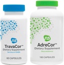 NeuroScience Mood + Adrenal Support Set - AdreCor + TravaCor (2 Produkter, 180 kapslar, 60 kapslar)